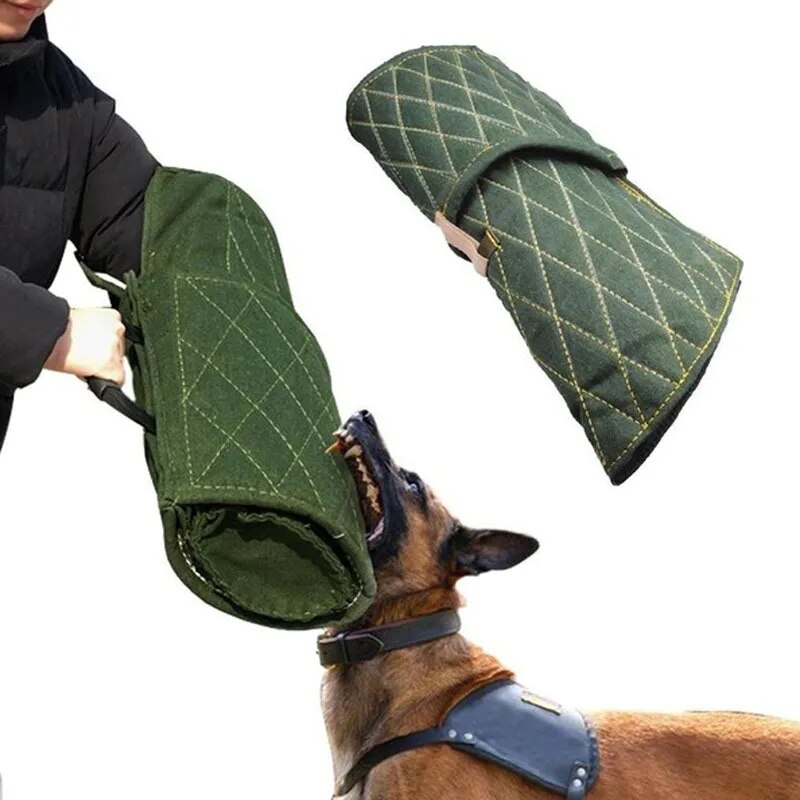 Dog Bite Sleeve With Handle Thickened Jute Training Young Arm Protection Safety Pet Dog Bite Sleeve
