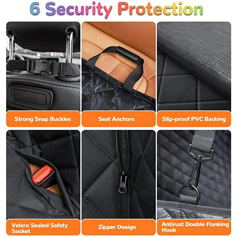 Dog Car Seat Cover Waterproof Pet Dog Carriers Travel Mat Hammock