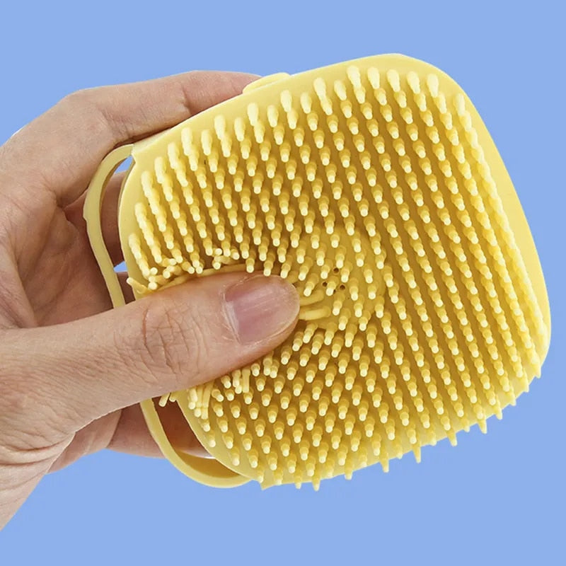 Dog Cat Bath Massage Pet Dog Brush Silicone Bath Brush