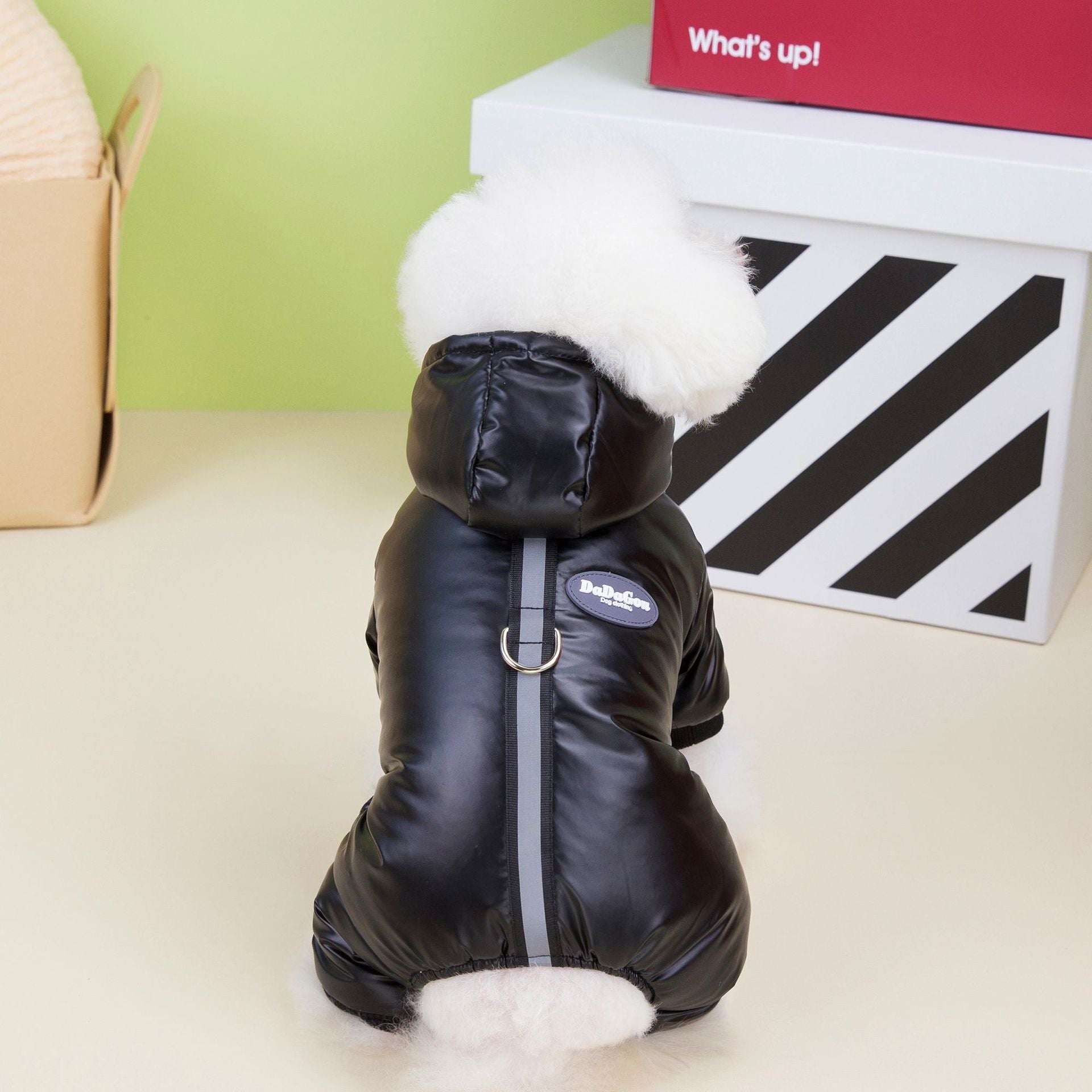Dog Coat Windproof Jacket 4 Legs Warm Dog Jumpsuit