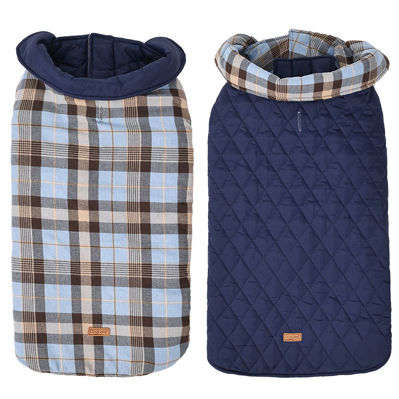 Dog Costume Waterproof Plaid Clothes Dog Winter Coat Warm Dog Jacket