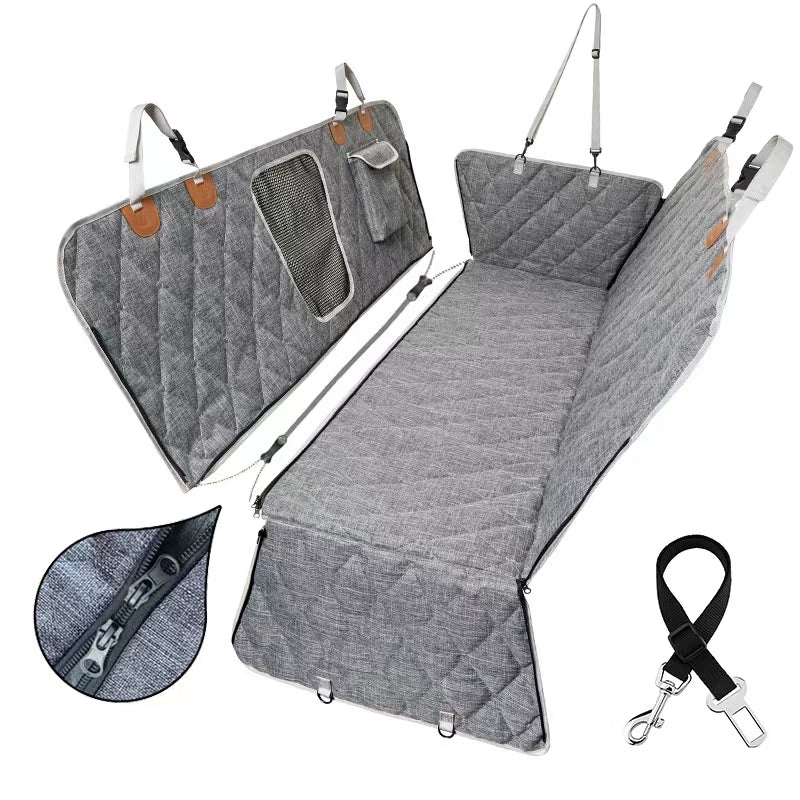 Dog Hammock Pet Dog Car Seat Cover With Mesh Window For Car SUV