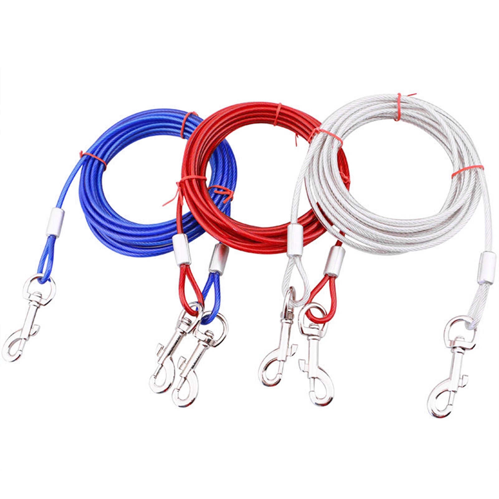 Dog Tie Out Cable Steel Wire Dog Lead Splitter Dog Double Leash