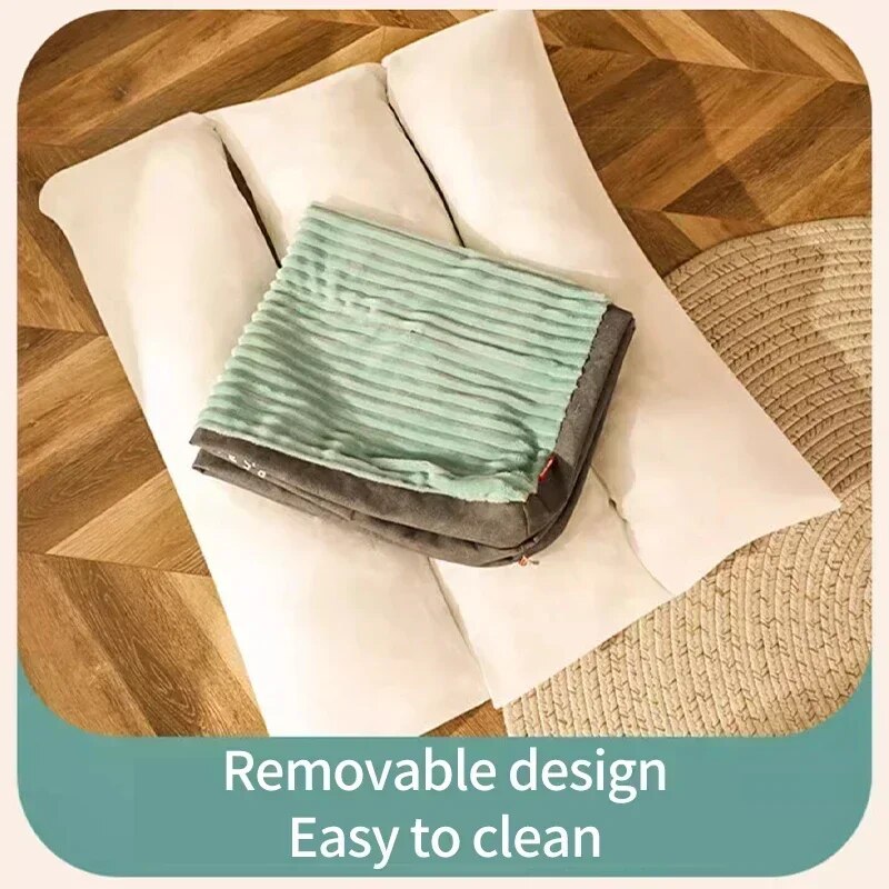 Dog Mat Corduroy Bed Washable Winter Warm Cushion  Thicken Dog Sofa