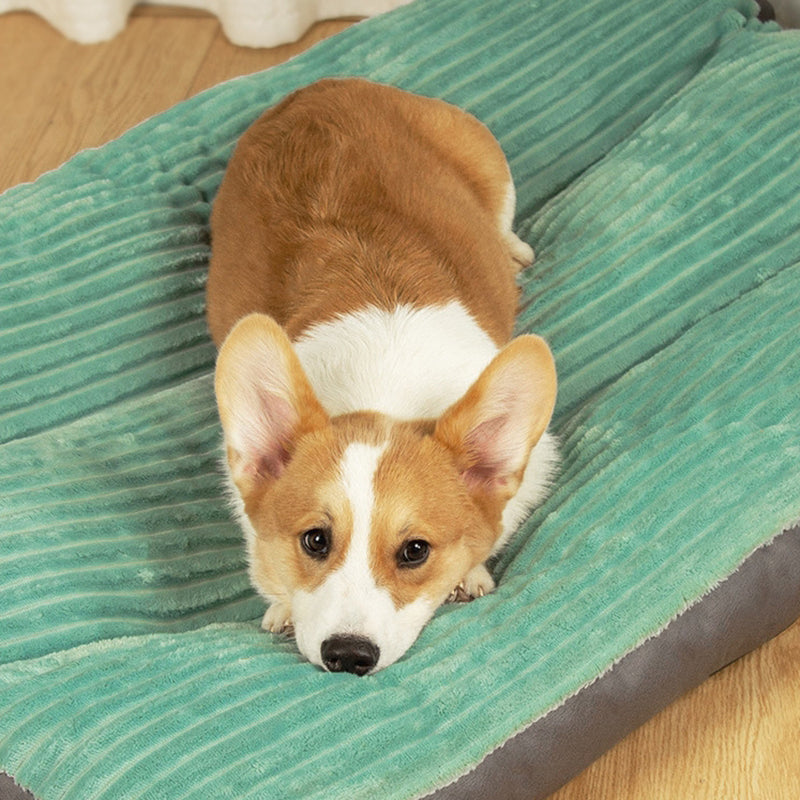 Dog Mat Corduroy Bed Washable Winter Warm Cushion  Thicken Dog Sofa