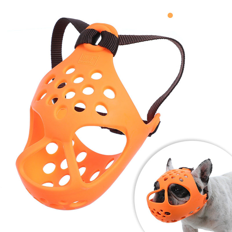 Dog Muzzle For Short Snout Dogs Breathable Holes Biting Chewing