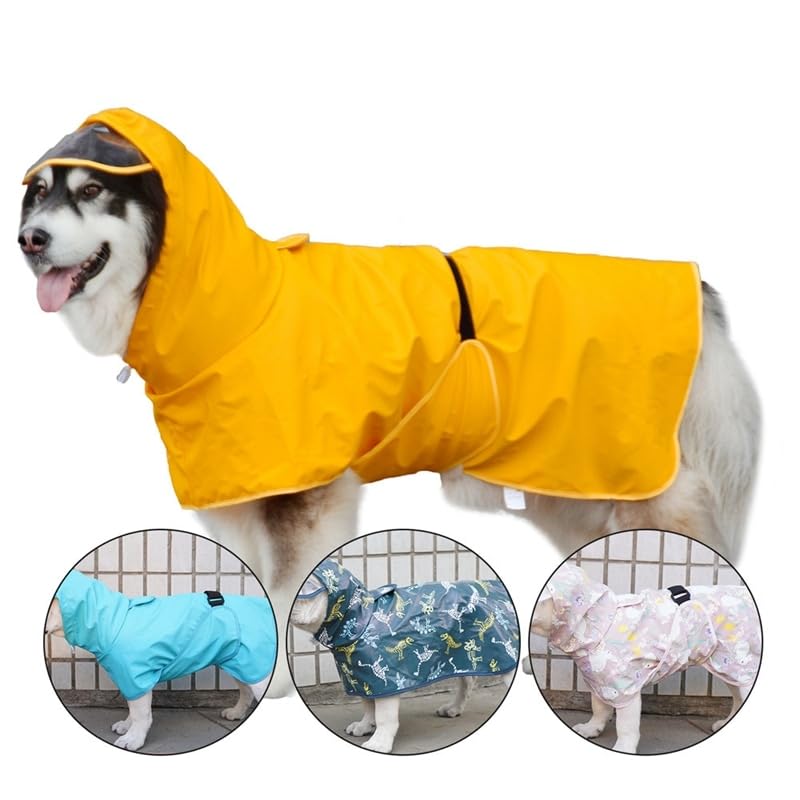 Dog Raincoat Transparent Brim Waterproof PU Pet Dog Clothes Jacket