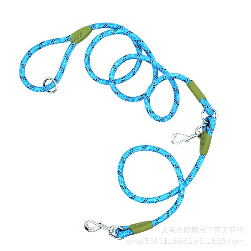 Dog Reflective Leash Pet Nylon Pull-free Hands-free Crossbody Leash