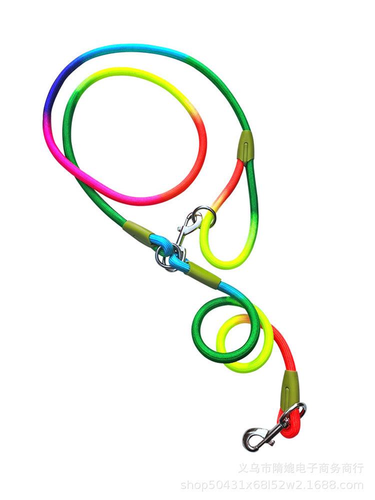 Dog Reflective Leash Pet Nylon Pull-free Hands-free Crossbody Leash