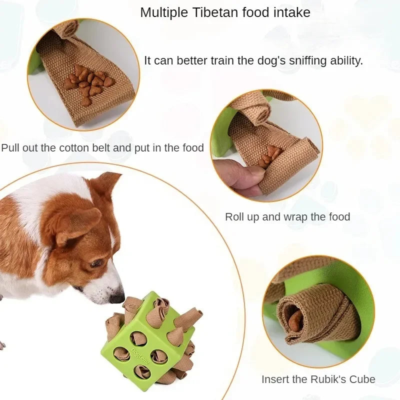 Dog Sniffing Rubik's Cube Toy Pets Boredom Interactive Toy