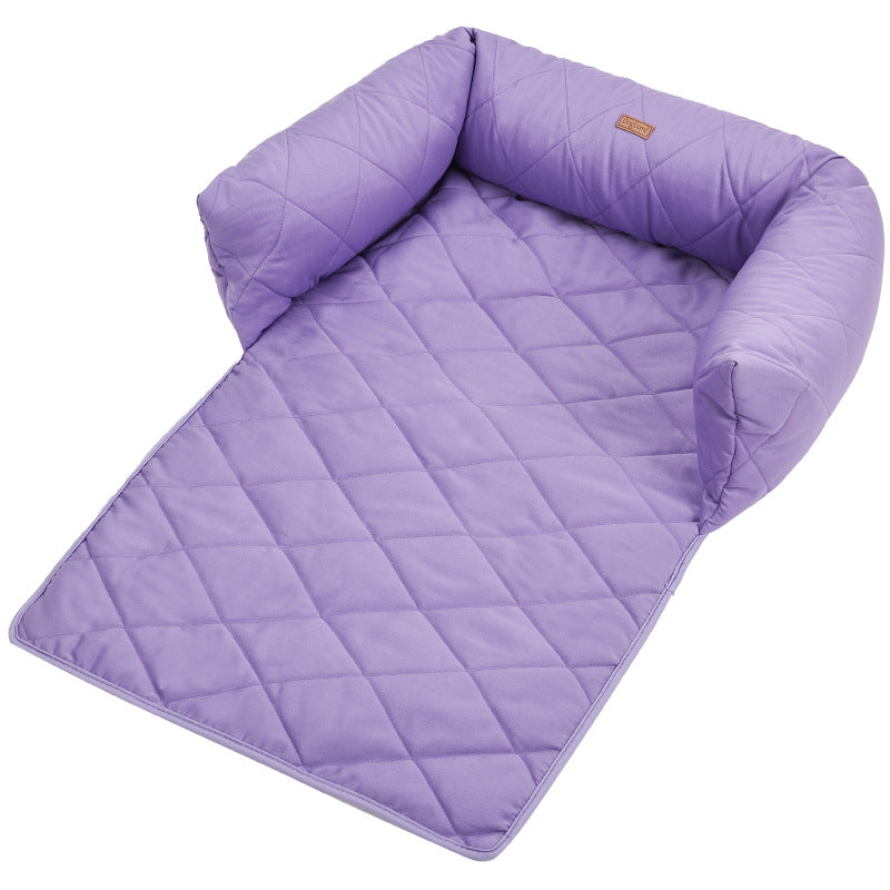 Dog Sofa Bed Mat With Zipper, Removable And Washable Liner