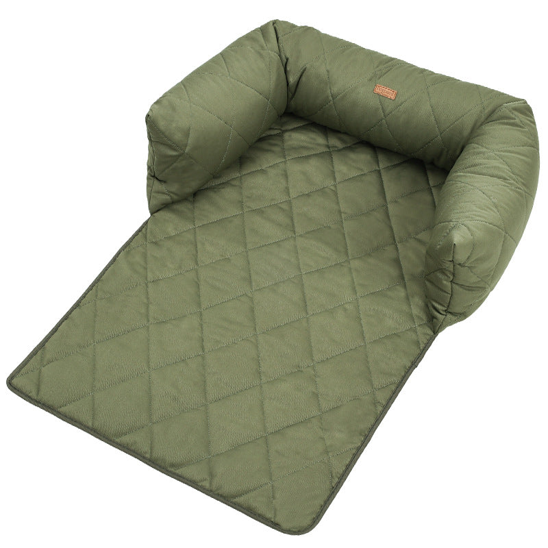 Dog Sofa Bed Mat With Zipper, Removable And Washable Liner