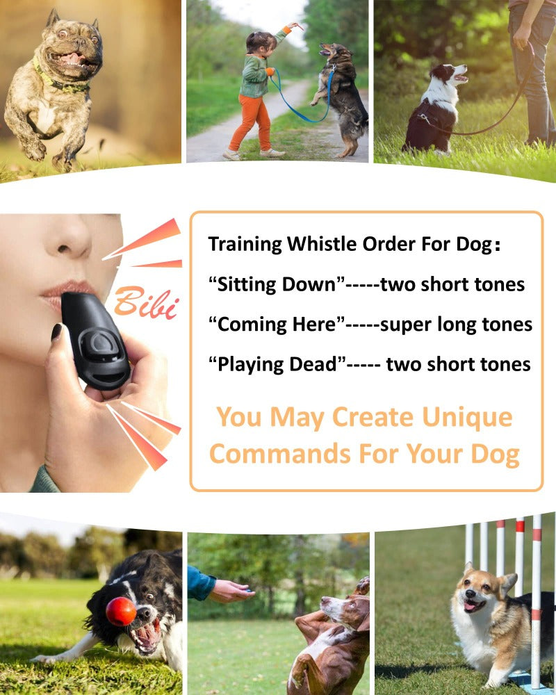 2in1 Dog Whistle Dog Clicker Set