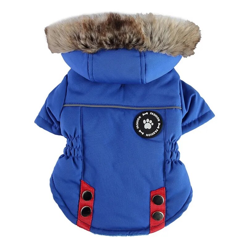 Dog Winter Coat Windproof Warm Thick Dog Jacket With Hood