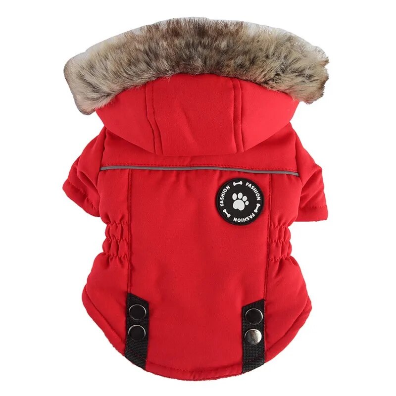 Dog Winter Coat Windproof Warm Thick Dog Jacket With Hood