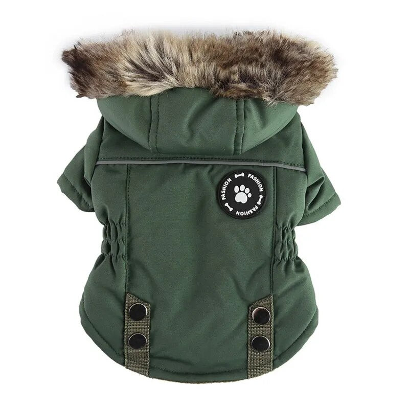 Dog Winter Coat Windproof Warm Thick Dog Jacket With Hood