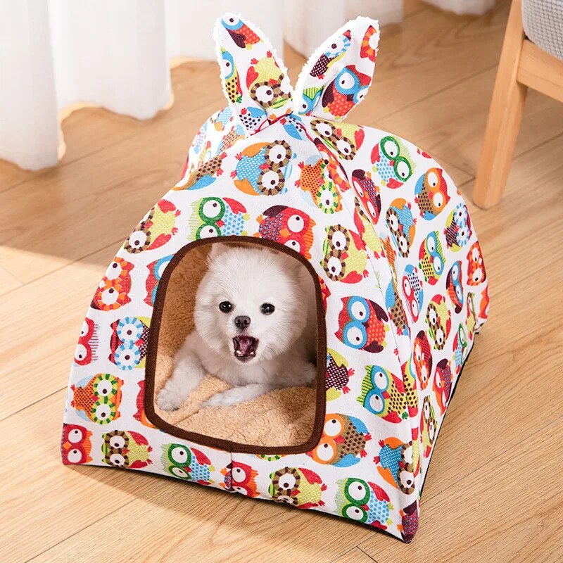 Dog Winter Kennel Warm Plus Velvet Yurt Removable Washable Dog House