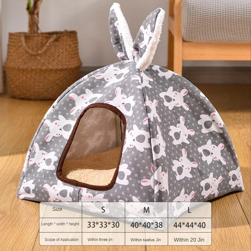 Dog Winter Kennel Warm Plus Velvet Yurt Removable Washable Dog House