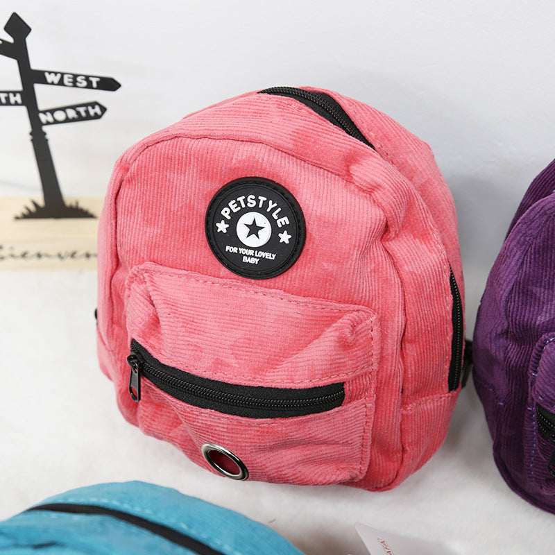 Dog Backpack Harness with Leash Adjustable Travel Hiking Walking Harness Backpack