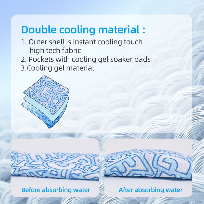 Dog Cool Bandanas Detachable and Washable Dog Cooling Scarf