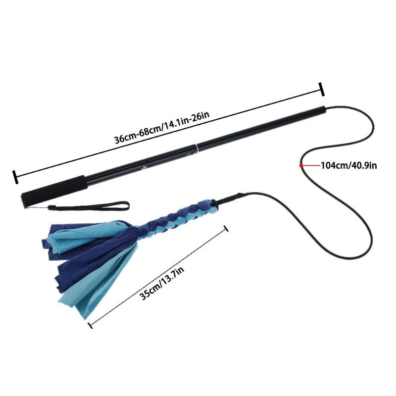 Dogs Flirt Lure Pole Stick Dog Extendable Teaser