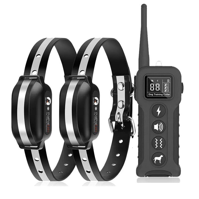 Electric Dog Training Collar With Remote Control With 9 Different Sounds Rechargeable Waterproof Anti Barking Collar