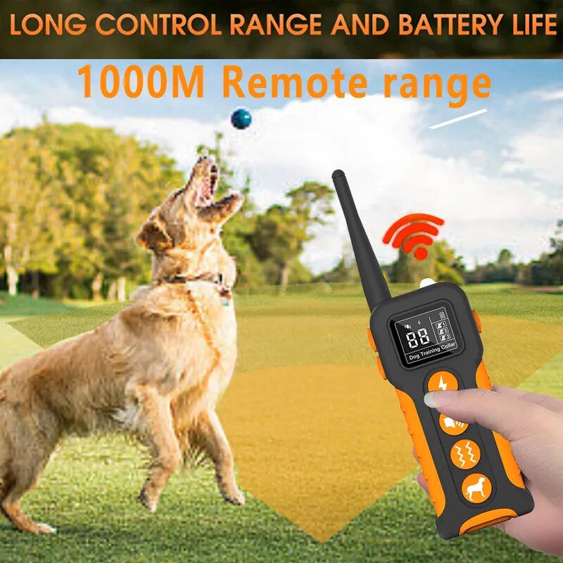 Electric Dog Training Collar With Remote Control With 9 Different Sounds Rechargeable Waterproof Anti Barking Collar