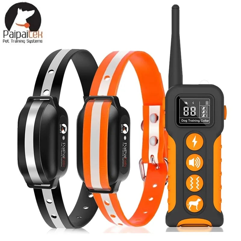 Electric Dog Training Collar With Remote Control With 9 Different Sounds Rechargeable Waterproof Anti Barking Collar