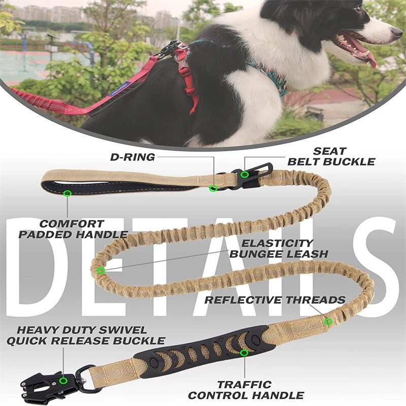 4 in 1 Explosion-proof Dog Leash With Car Safety Clip