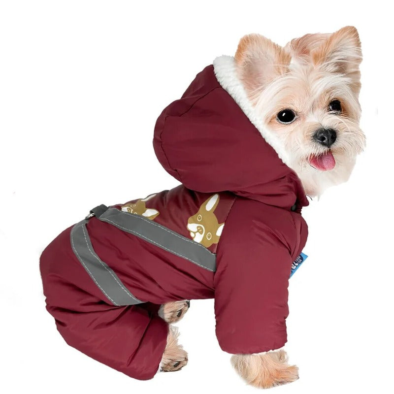 Fall and Winter Reflective Warm Four Legged Dog Clothes
