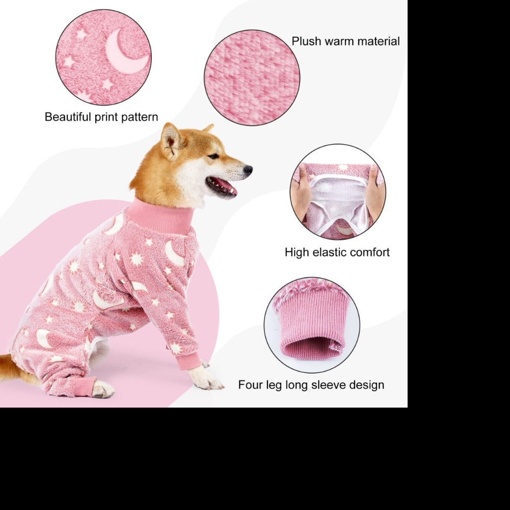 Flannel Dog Pajamas Jumpsuit Dogs Pajamas Jumpsuits Coat