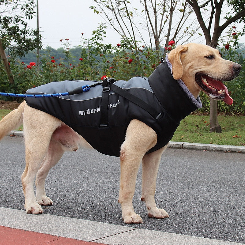 Large Dogs Winter Warm Jacket Waterproof Reflective