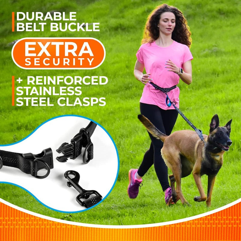 Hands Free Dog Leash Professional Harness with Reflective Stitches