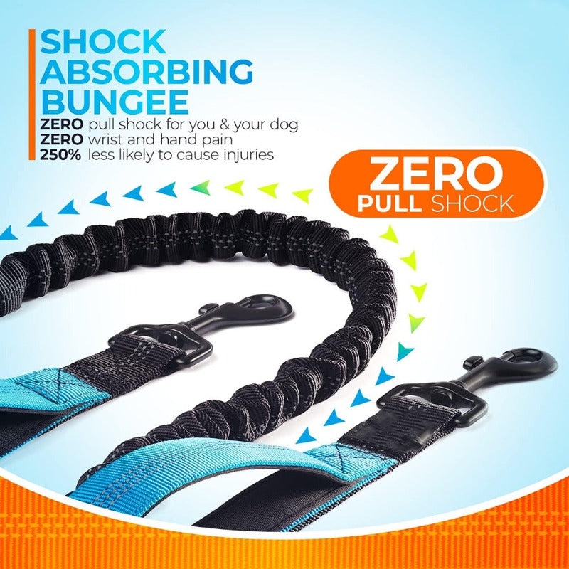 Hands Free Dog Leash Professional Harness with Reflective Stitches