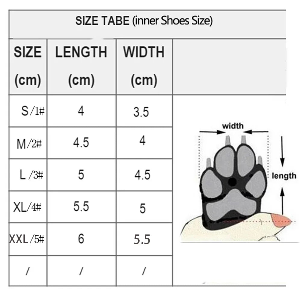 4Pcs/Set Pet Dog Shoes Winter Warm Snow Boots