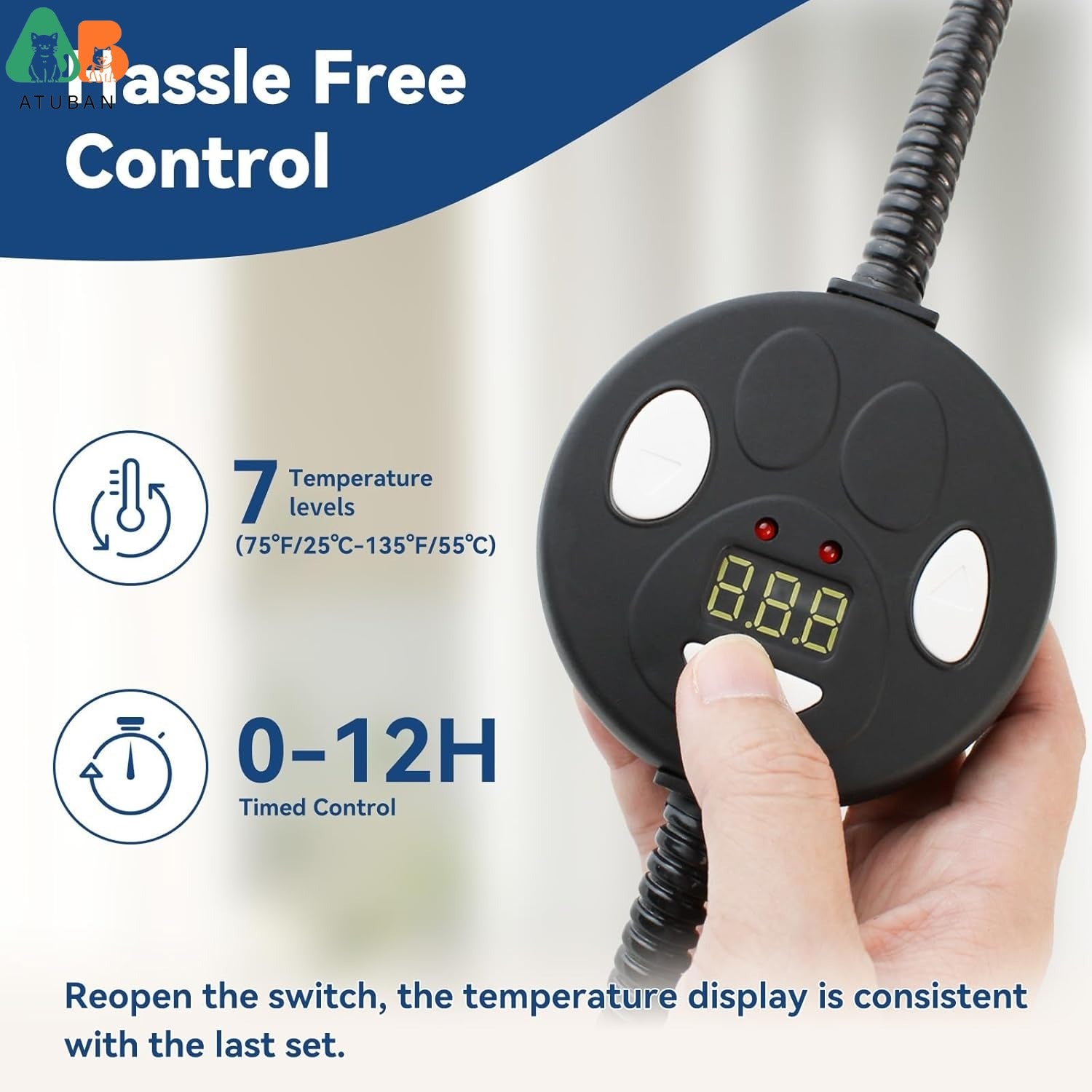 Indoor Outdoor Cat Heating Pad Intelligent Timed Temperature Control Pet Heating Mat