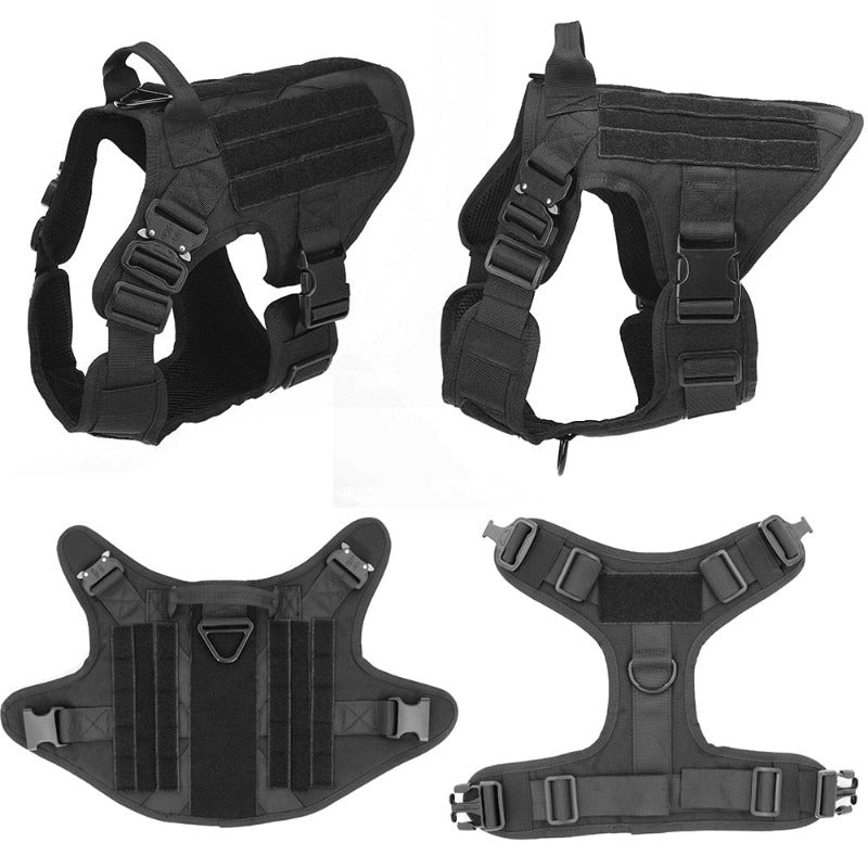 Large Dog Harness And Leash Set Shepherd Malinois Training Walking 5pcs Set