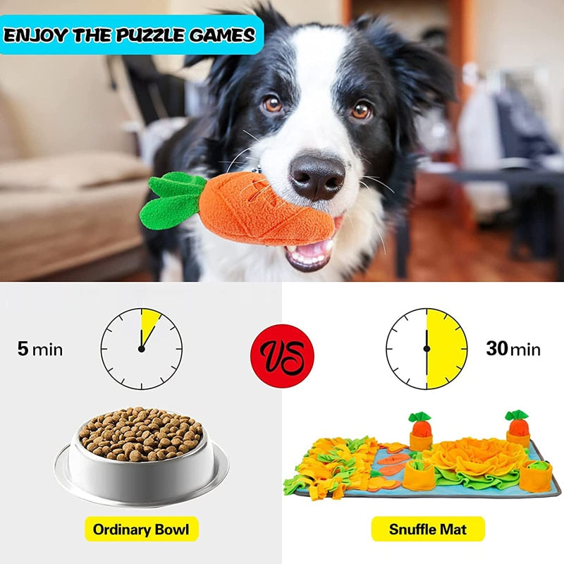 Dog Slow Feeder Mat For Dogs Pet Foraging Mat and Interactive Toys
