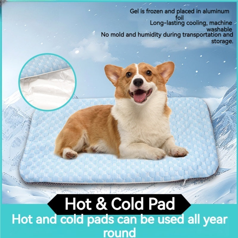 Pet Dog Cooling Gel Pad Ice Silk Mat with Extended Cooling Time