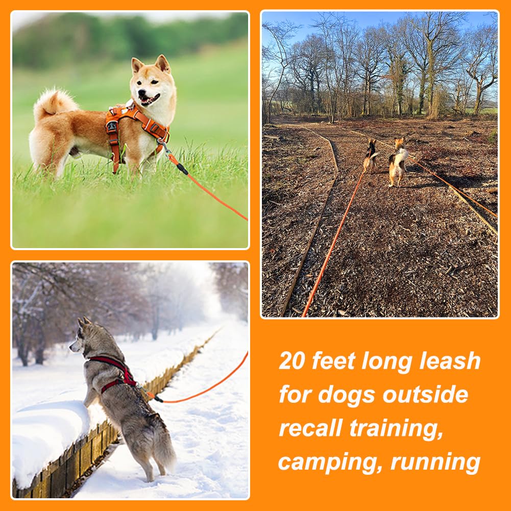 Long Dog Leash Floating Dog Training Leash With Comfortable Handle For Outside Hiking Swimming