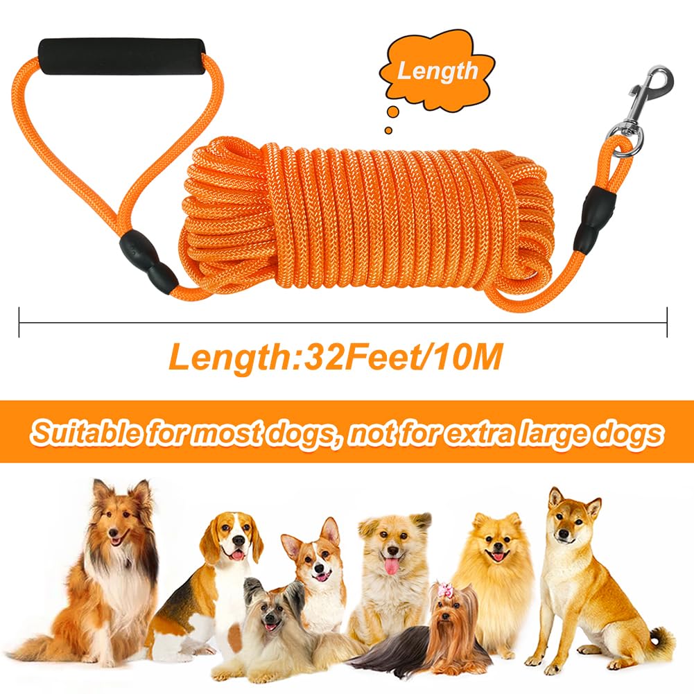 Long Dog Leash Floating Dog Training Leash With Comfortable Handle For Outside Hiking Swimming