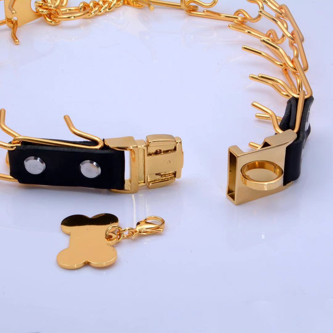 Premium Stainless Steel Rivet Prong Dog Training Collar Heavy Duty Dog Collar