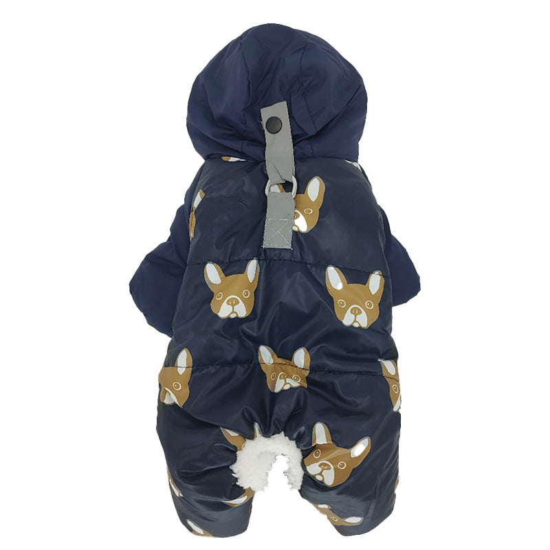 Fall and Winter Reflective Warm Four Legged Dog Clothes