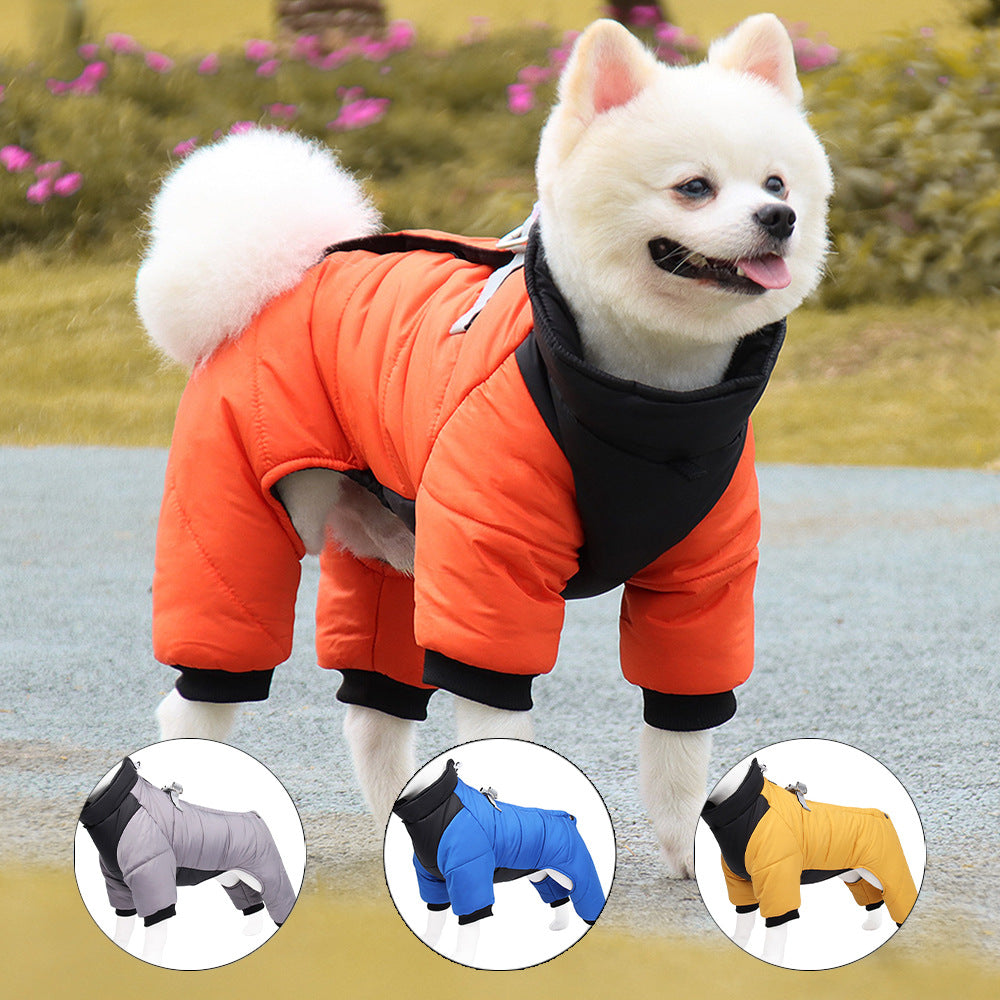 Waterproof Warm Dog Jacket With Reflective Strap