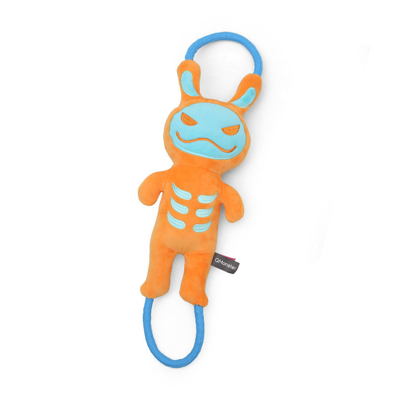 Squeaker Monster Pull Toy Interactive Vocal Toy