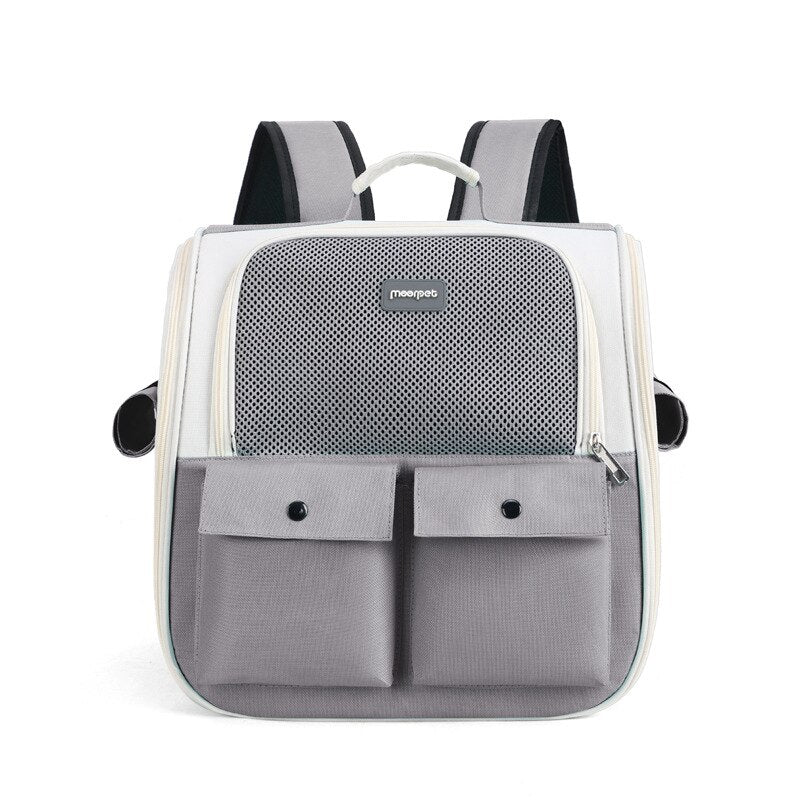 Oxford Cat Cage Shaped Backpack Handbags  Foldable Breathable Pet Trave Backpacks