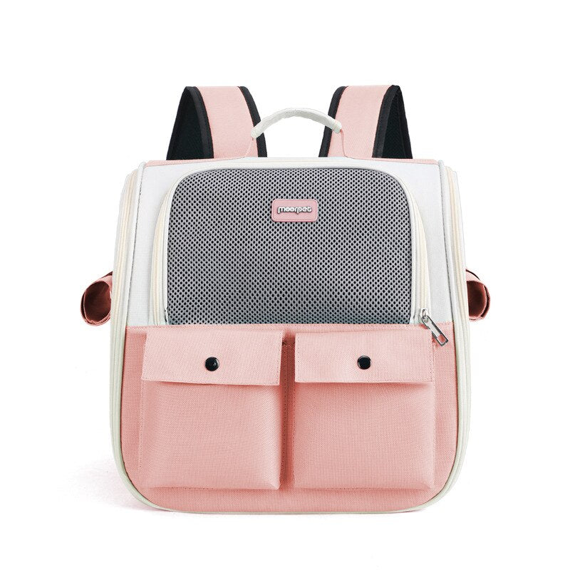 Oxford Cat Cage Shaped Backpack Handbags  Foldable Breathable Pet Trave Backpacks