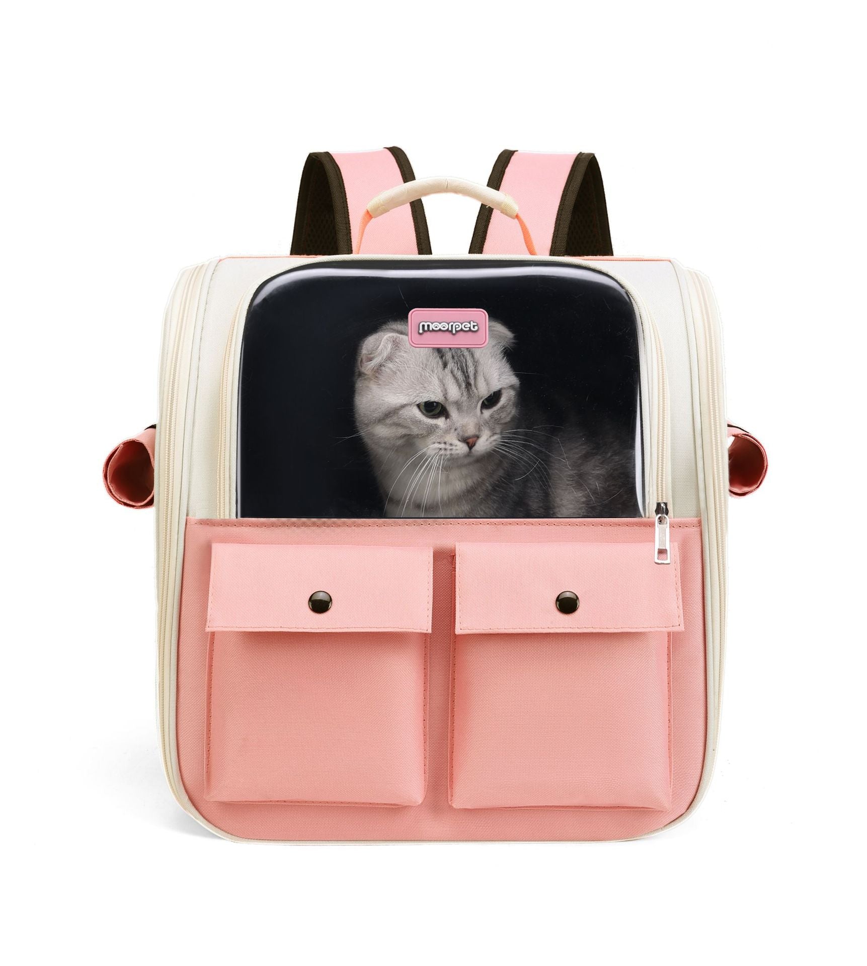 Oxford Cat Cage Shaped Backpack Handbags  Foldable Breathable Pet Trave Backpacks