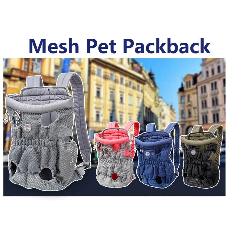 Pet Carrier Backpack Adjustable Pet Front Cat Dog Carrier Mesh Pet Packback