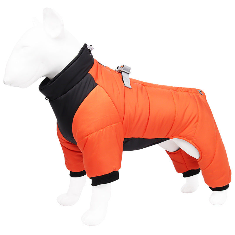 Waterproof Warm Dog Jacket With Reflective Strap